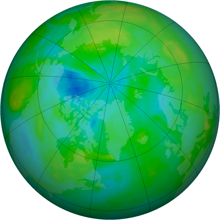 Arctic ozone map for 07 September 1979